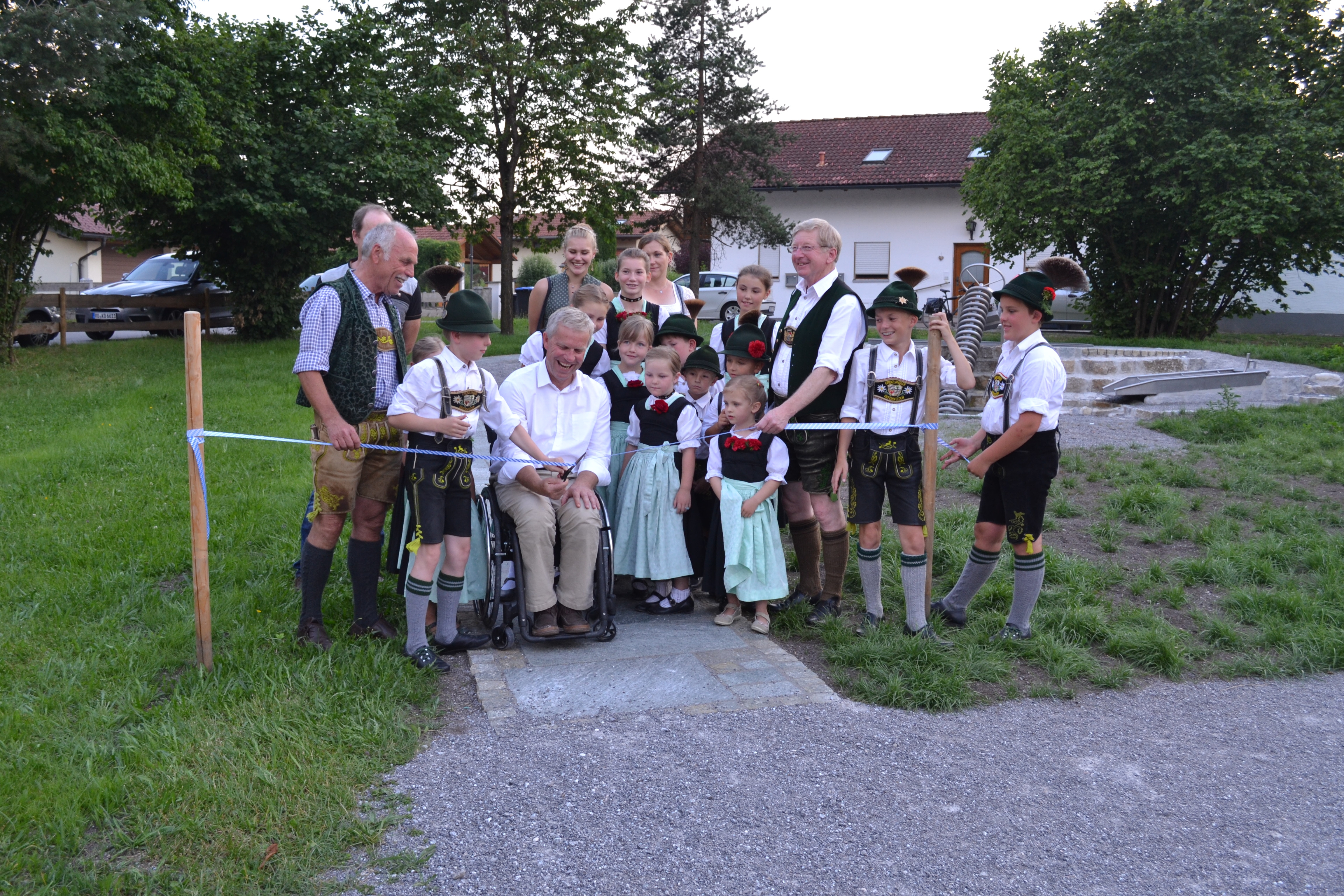Bürgermeister Hajo Gruber bei der feierlichen Einweihung I Bild: LAG Mangfalltal-Inntal