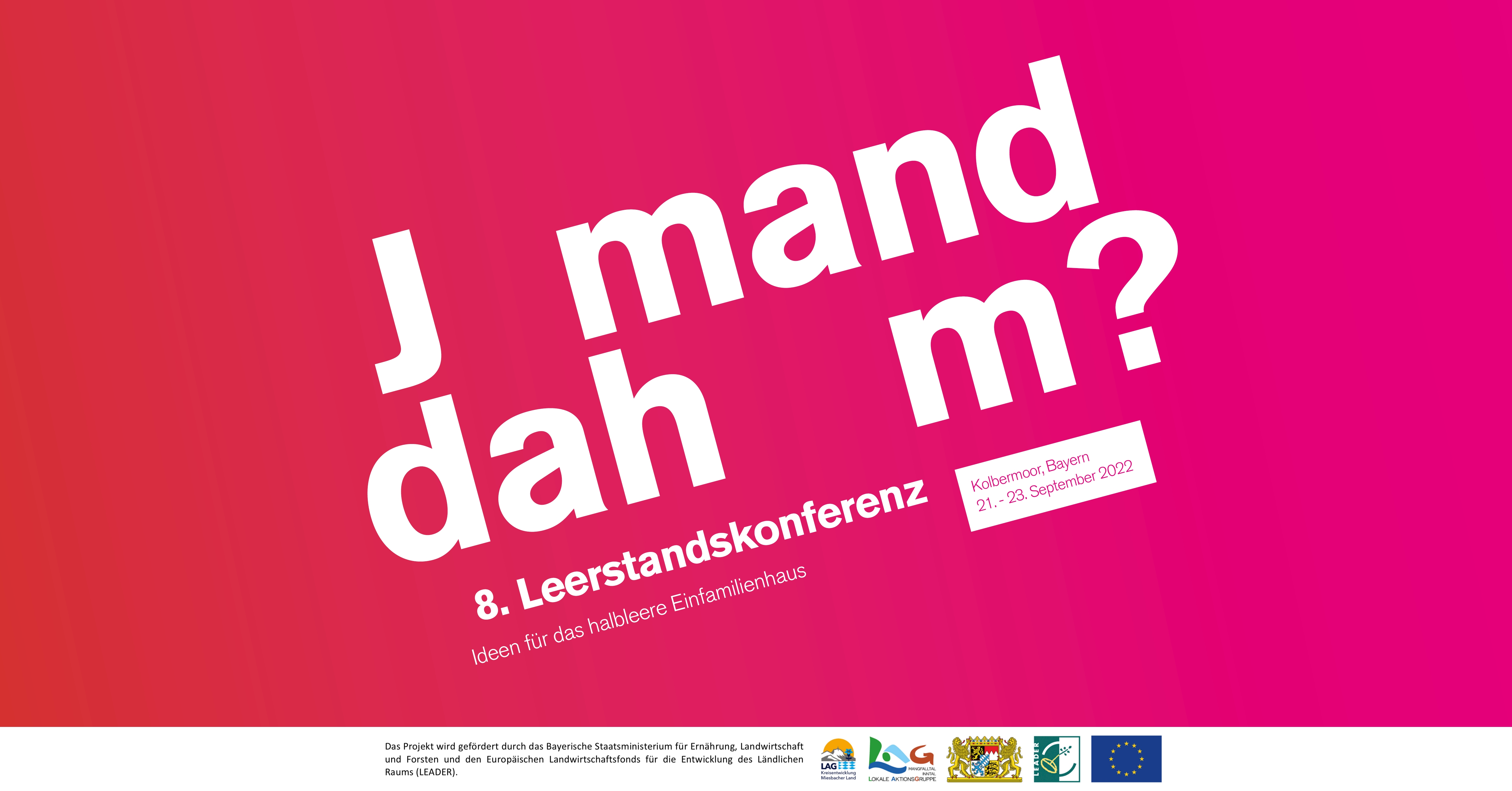 'Jemand daheim?' - Leerstandskonferenz vom 21. bis 23. September im Kesselhaus Kolbermoor